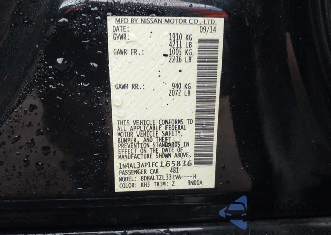 1N4AL3AP1FC165836: 44017247