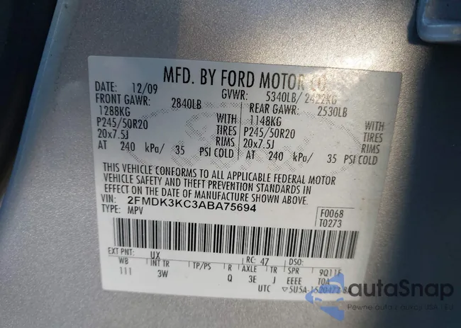 2FMDK3KC3ABA75694: 44017429