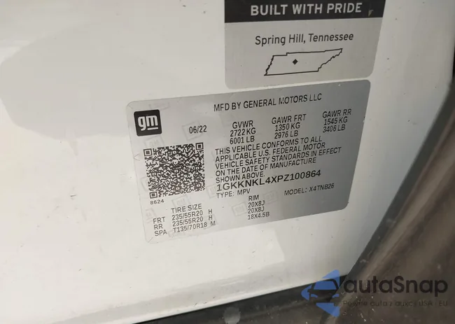 1GKKNKL4XPZ100864: 44017482