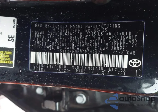 5YFB4MDE9SP317939: 44017572