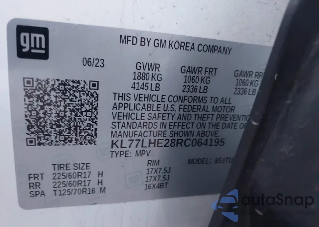 KL77LHE28RC064195: 44017586