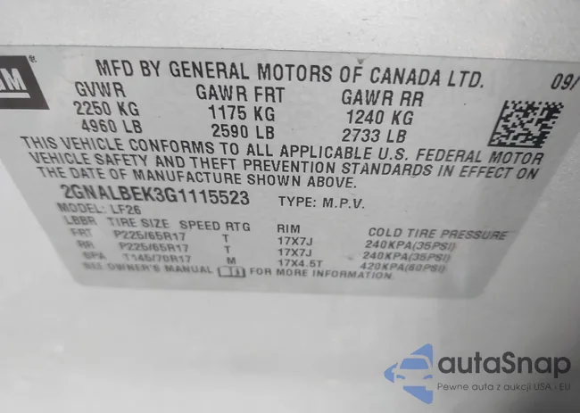 2GNALBEK3G1115523: 44018688