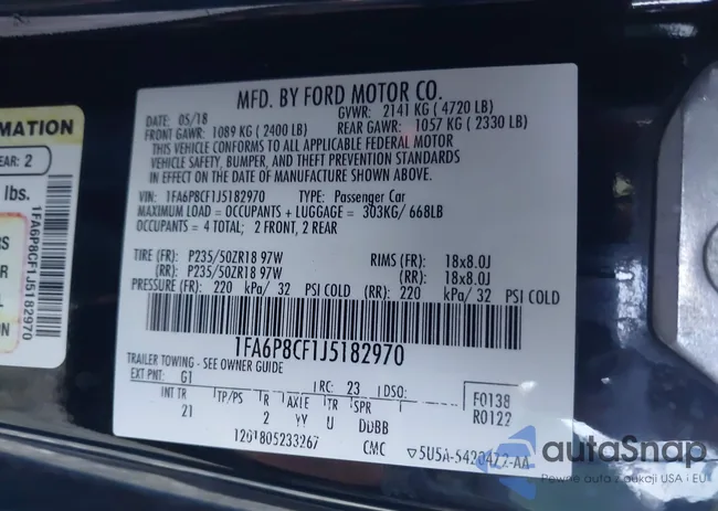 1FA6P8CF1J5182970: 44018712