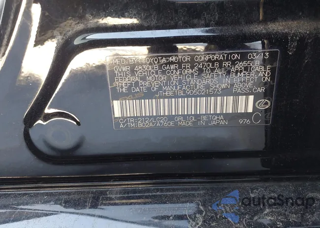 JTHBE1BL9D5021573: 44018880