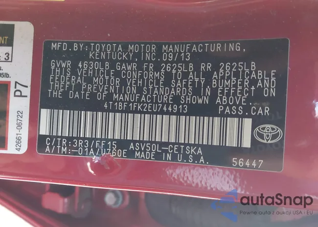 4T1BF1FK2EU744913: 44018997