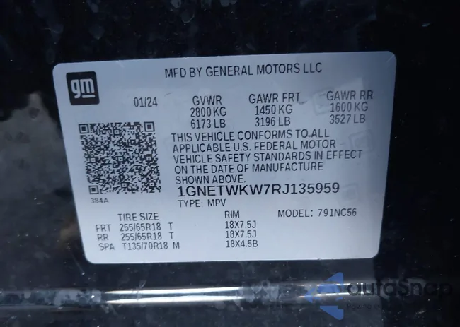 1GNETWKW7RJ135959: 44019010