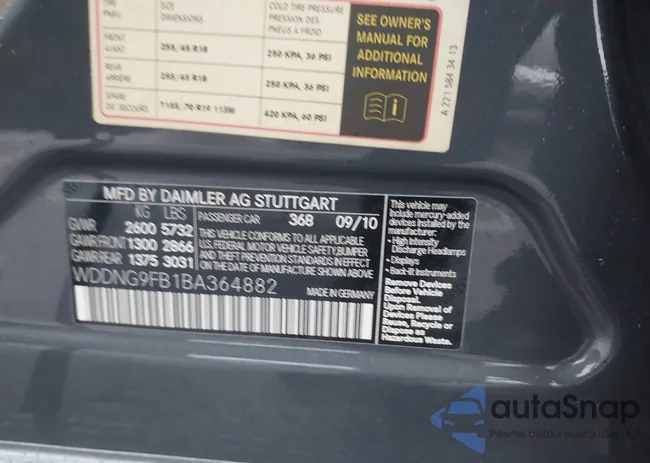 WDDNG9FB1BA364882: 44019116