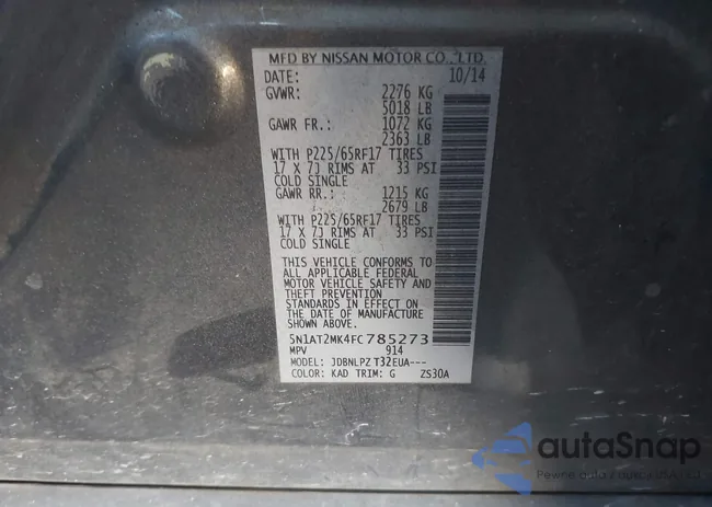 5N1AT2MK4FC785273: 44019163