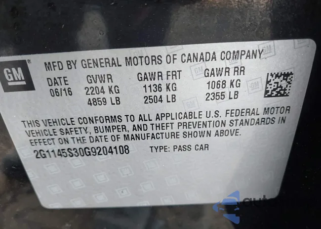 2G1145S30G9204108: 44019170