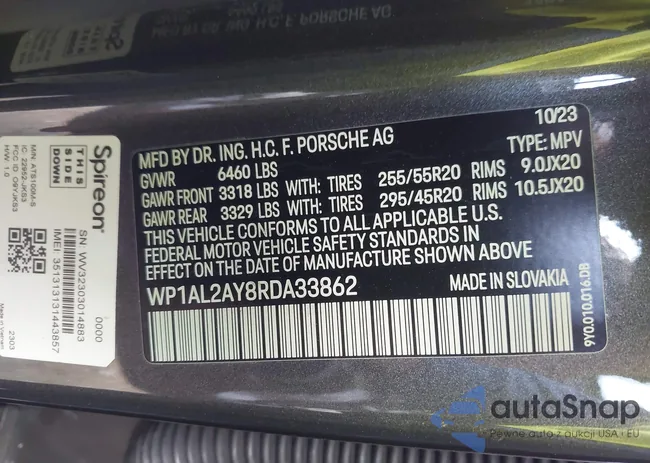 WP1AL2AY8RDA33862: 44018245