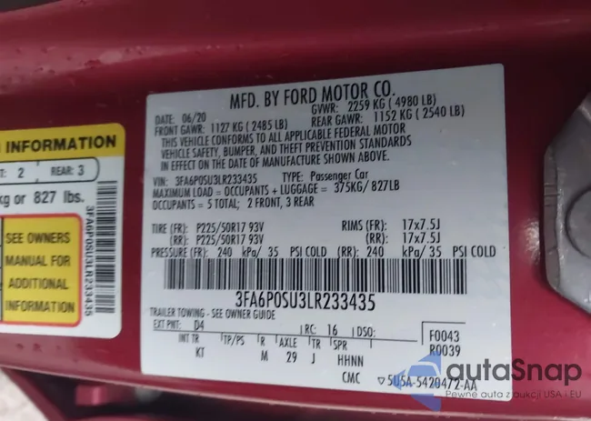 3FA6P0SU3LR233435: 44018434