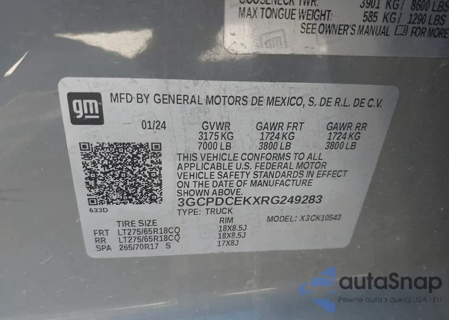 3GCPDCEKXRG249283: 44018525