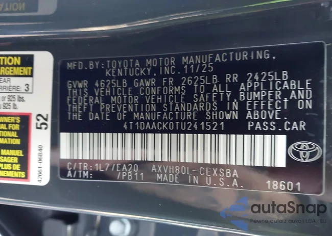 4T1DAACK0TU241521: 44018535