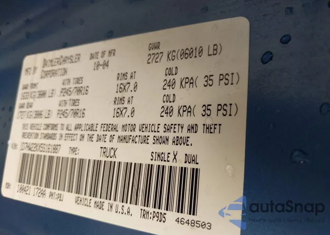 1D7HW22KX5S161887: 44018536