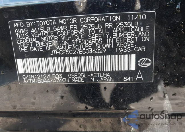 JTHCF5C27B5046029: 44018557