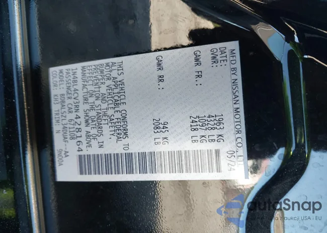 1N4BL4CV3RN428164: 44018577