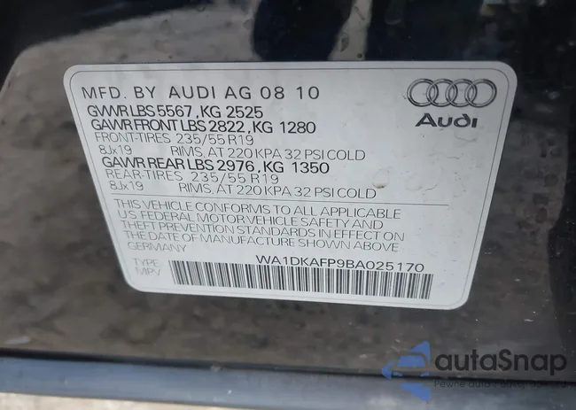 WA1DKAFP9BA025170: 44019648