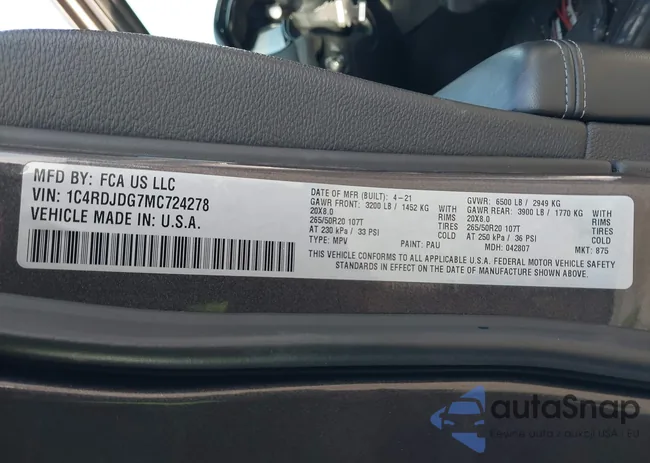 1C4RDJDG7MC724278: 44019694