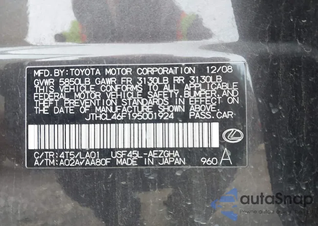 JTHCL46F195001924: 44019827