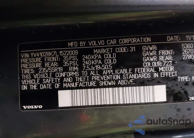 YV4102RK7L1522009: 44019853