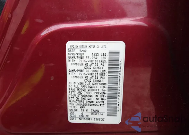 JN8AS58T09W057422: 44019929