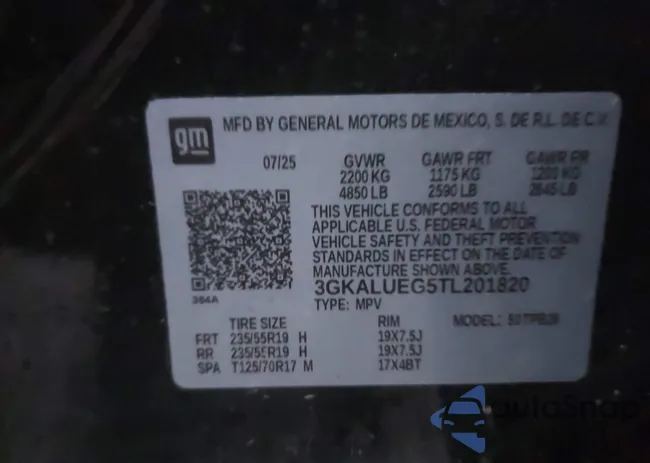 3GKALUEG5TL201820: 44019942