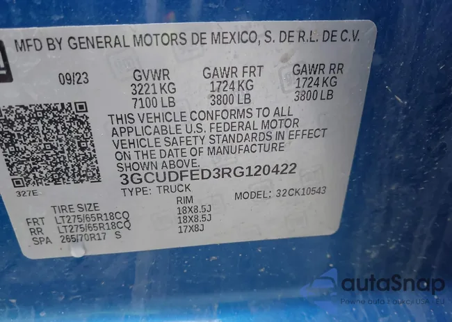 3GCUDFED3RG120422: 44020033