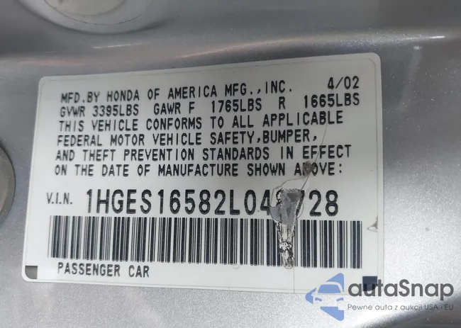 1HGES16582L048728: 44020061