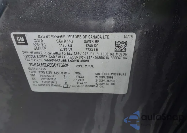 2GKALMEK0G6175626: 44020186