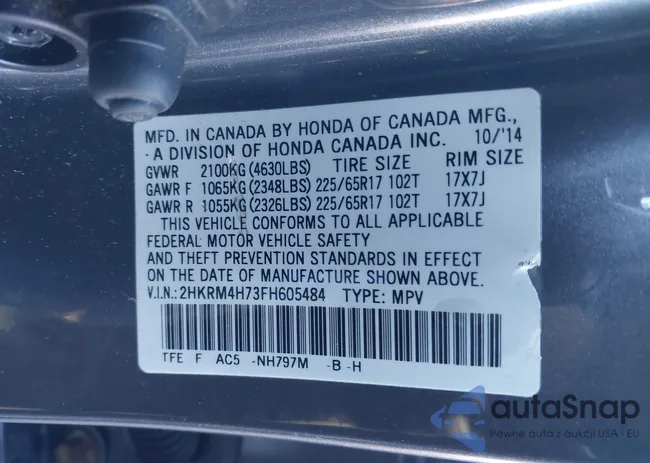 2HKRM4H73FH605484: 44019267