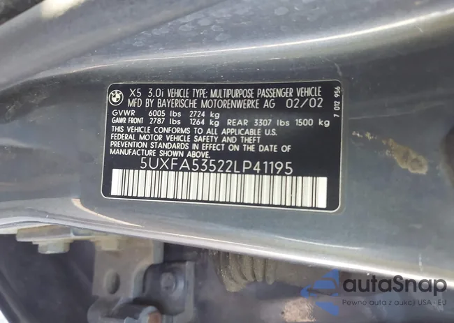 5UXFA53522LP41195: 44019323