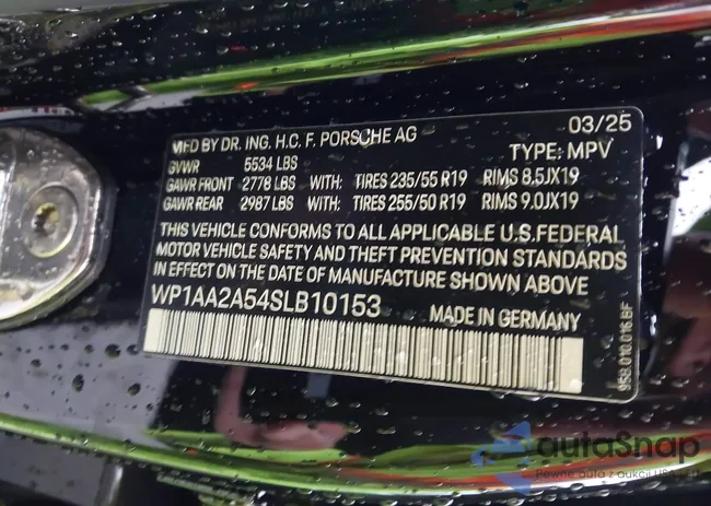 WP1AA2A54SLB10153: 44019513