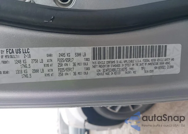 3C4PDCAB8JT310275: 44019584