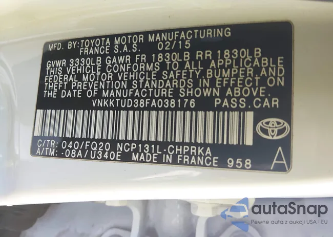 VNKKTUD38FA038176: 44020650