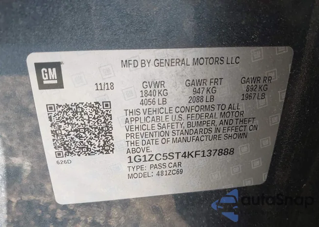 1G1ZC5ST4KF137888: 44020653