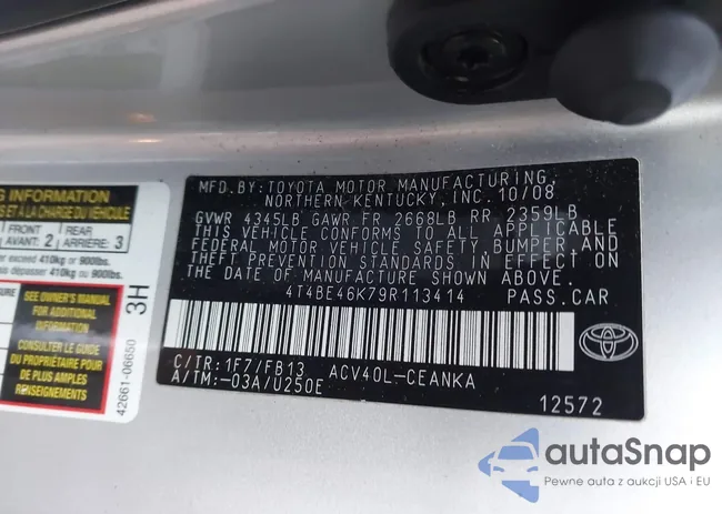 4T4BE46K79R113414: 44020689