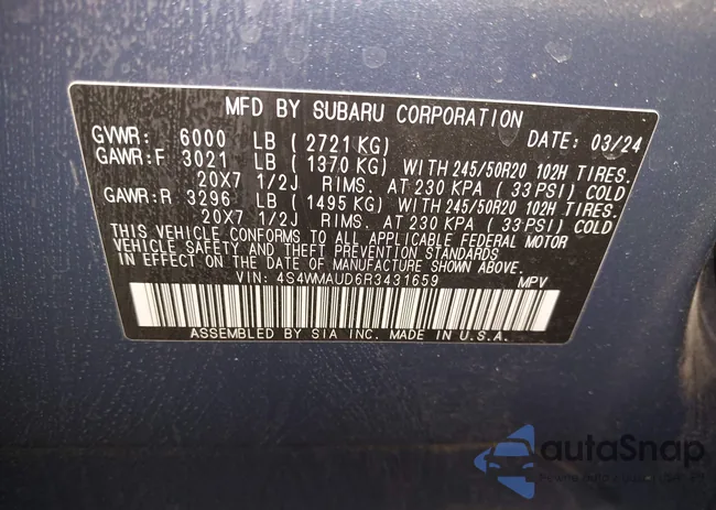 4S4WMAUD6R3431659: 44020734