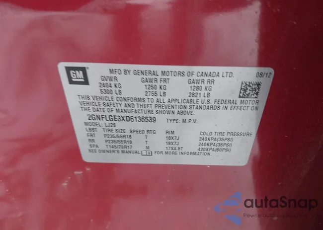 2GNFLGE3XD6136539: 44020817