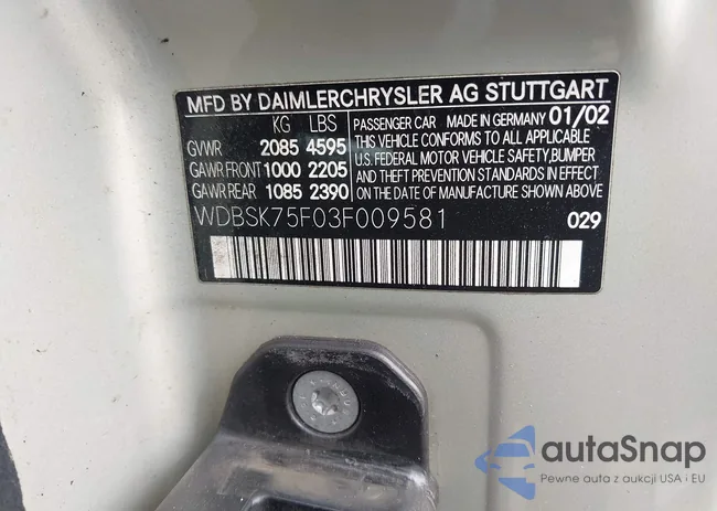 WDBSK75F03F009581: 44020894