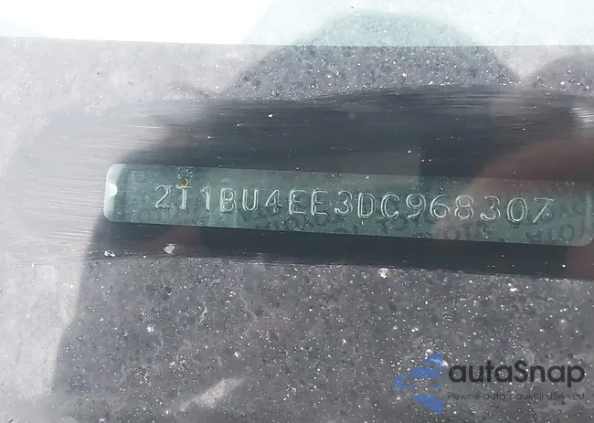 2T1BU4EE3DC968307: 44020902