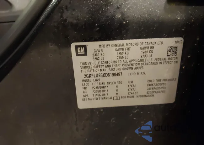 2GKFLUE3XD6190497: 44020903