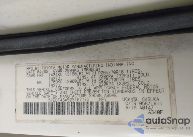 5TDBT48A52S107775: 44020909