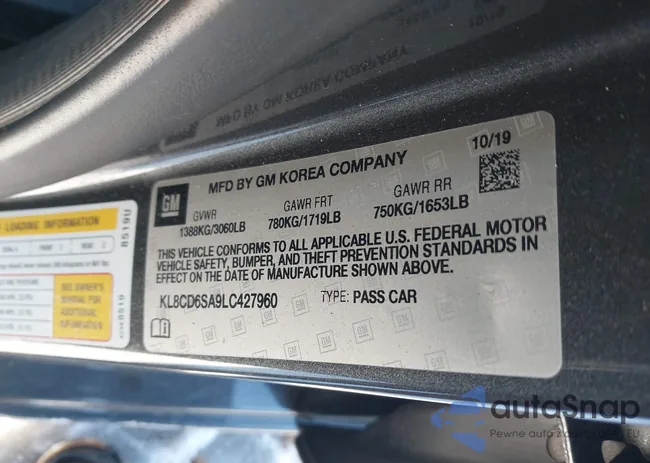 KL8CD6SA9LC427960: 44020951