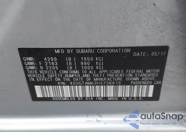 4S3GTAM63H3736015: 44020972