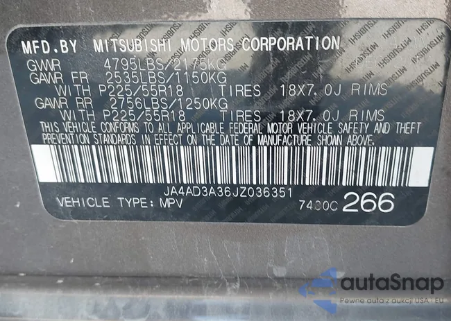 JA4AD3A36JZ036351: 44021128