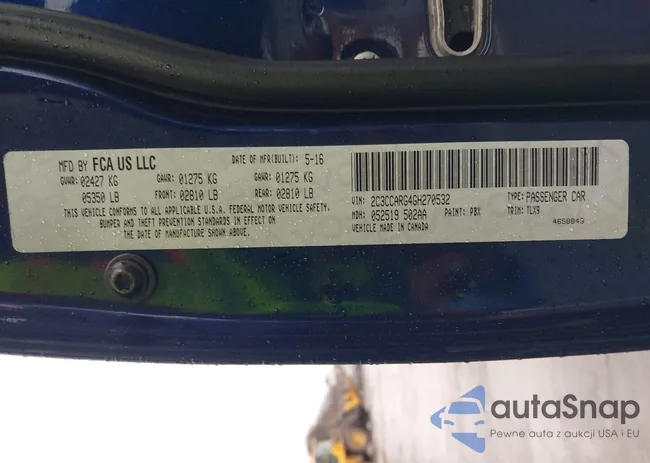 2C3CCARG4GH270532: 44020308