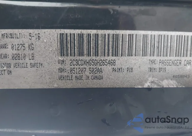 2C3CDXHG5GH265468: 44020442