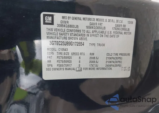 3GTEC23J89G172654: 44020454