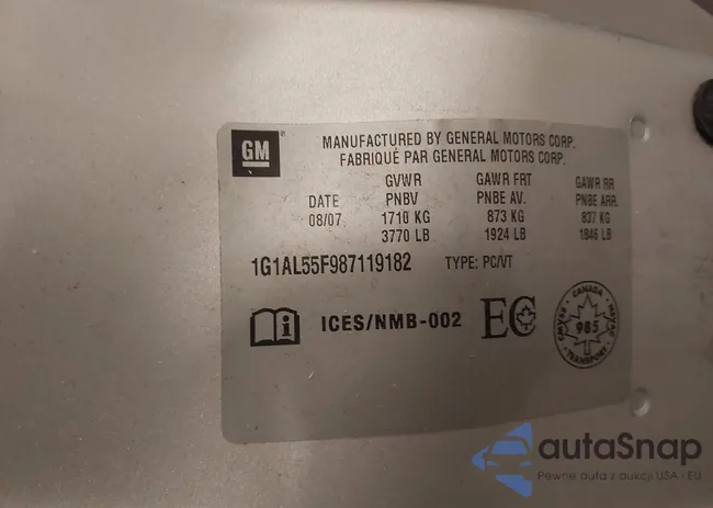 1G1AL55F987119182: 44020519