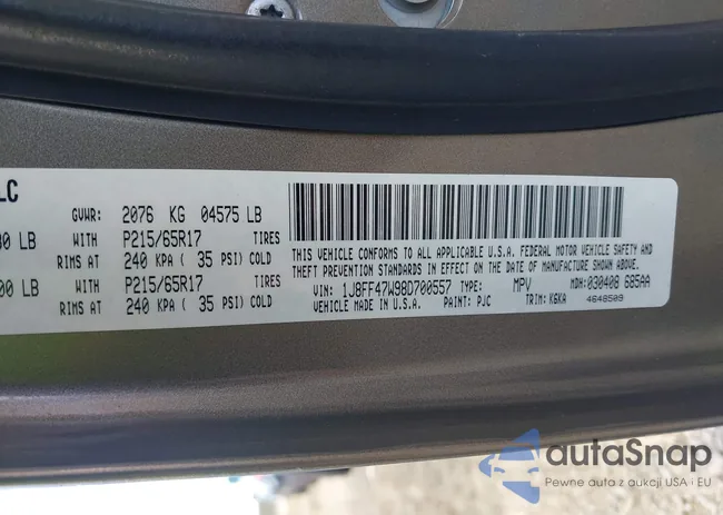 1J8FF47W98D700557: 44020573